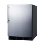 SUMMIT 24 in. Freestanding All-Refrigerator (FF63B) Stainless Steel