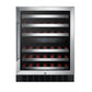 SUMMIT 24 in. Undercounter Built-In Wine Cellar (SWC530BLBIST) front, closed.