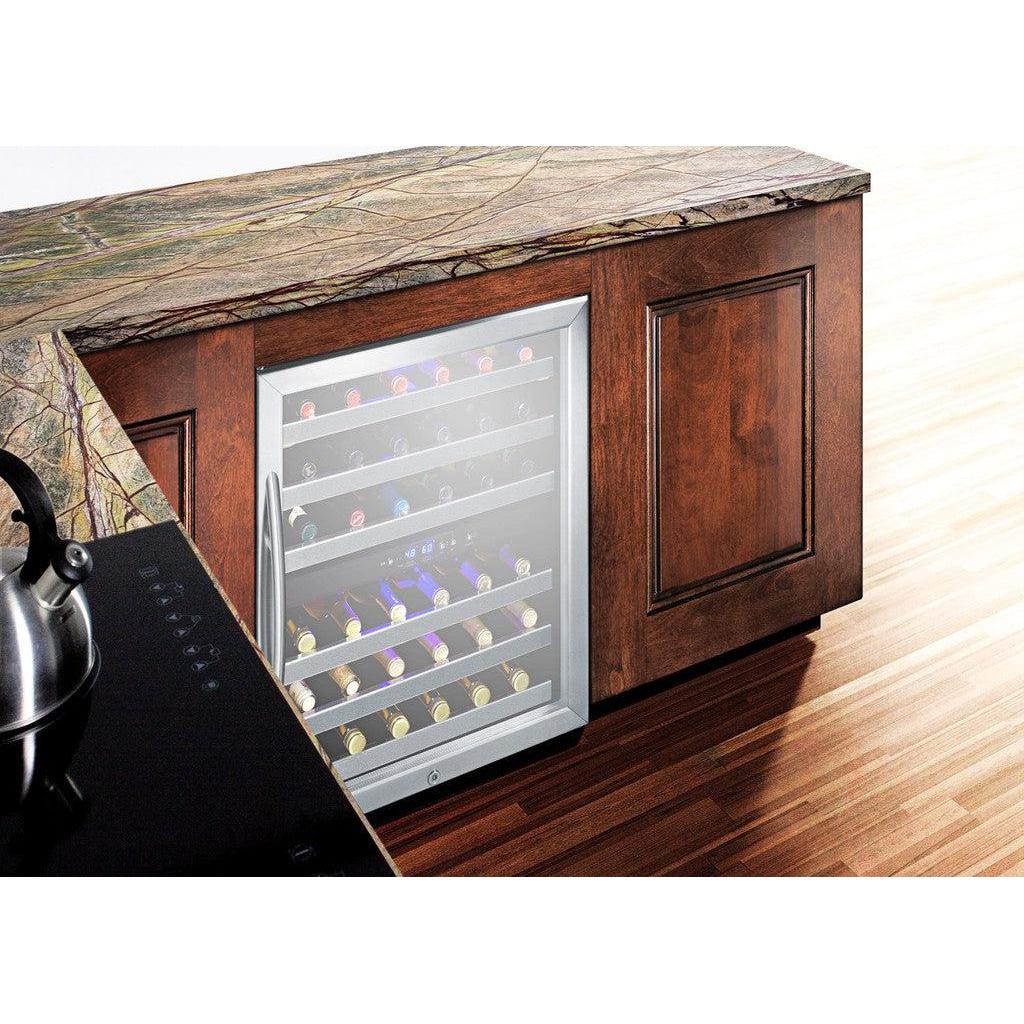 SUMMIT 24" Wide Built-In Wine Cellar (SWC530BLBIST) - white background