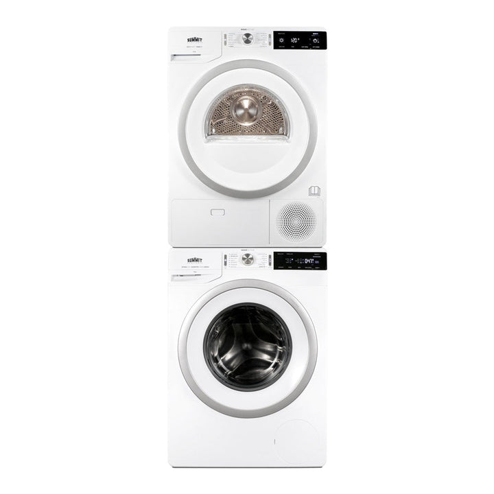 SUMMIT 24 in. Washer/Heat Pump Dryer Combination in White (SLS24W3P)
