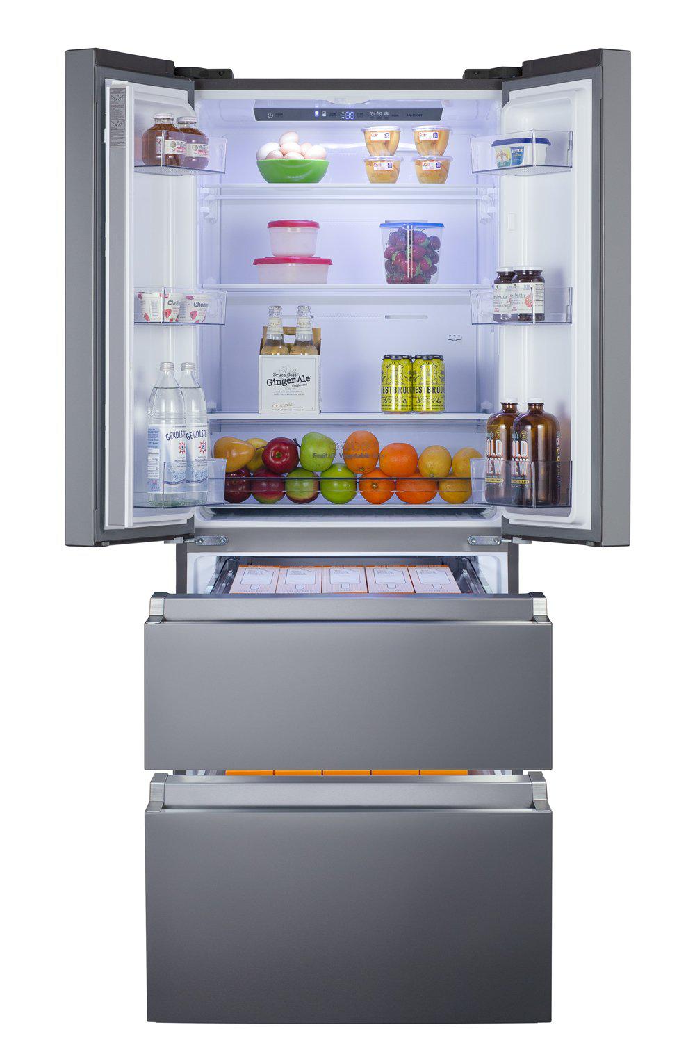 SUMMIT 27.5 in. Counter-Depth French Door Refrigerator-Freezer (FDRD152PL) 