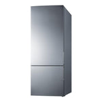 SUMMIT 28 in. Bottom Freezer Refrigerator in Stainless Steel (FFBF279SS) 