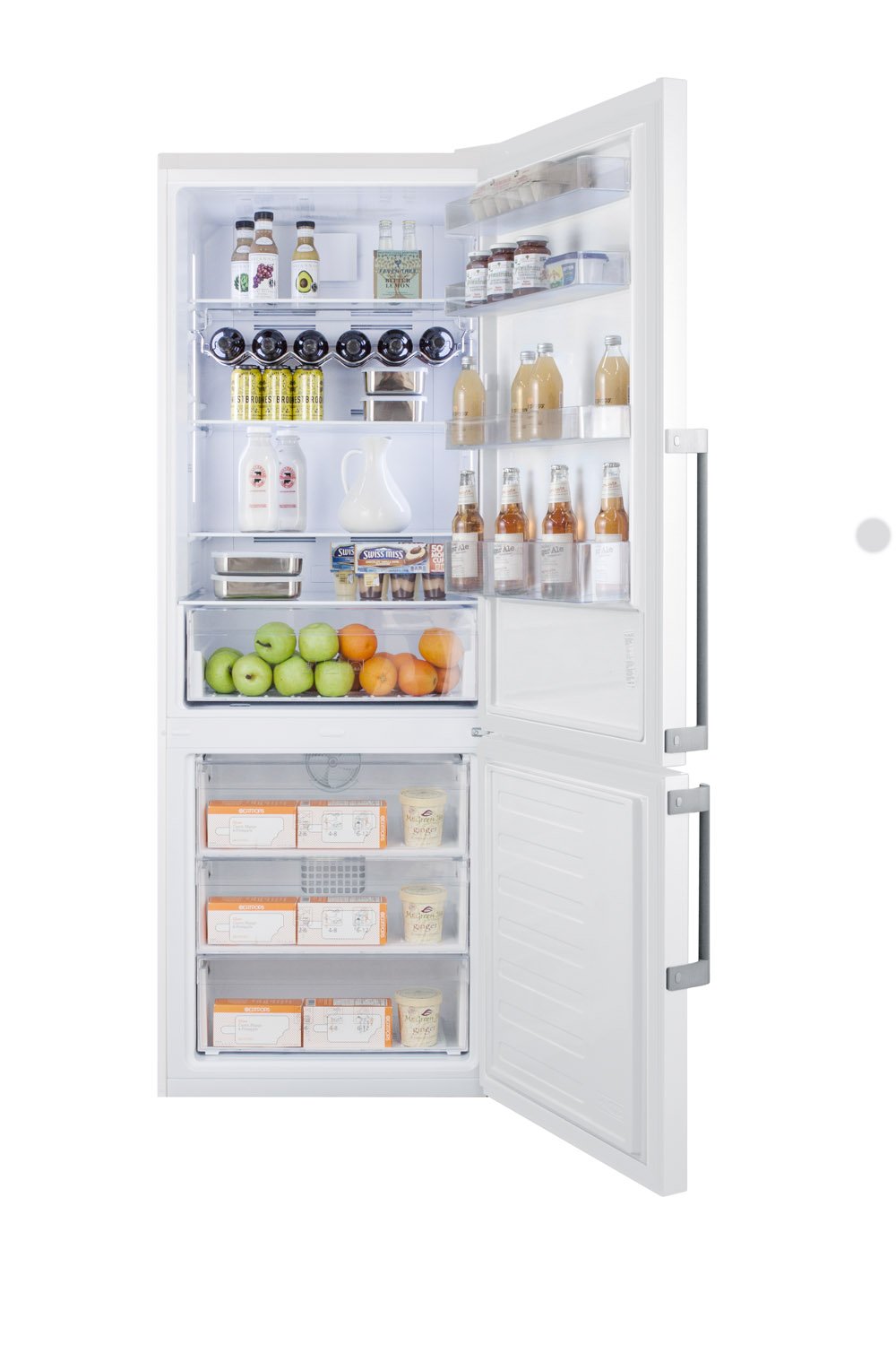 SUMMIT 28 in. Counter-Depth Bottom Freezer Refrigerator in White (FFBF281W) 