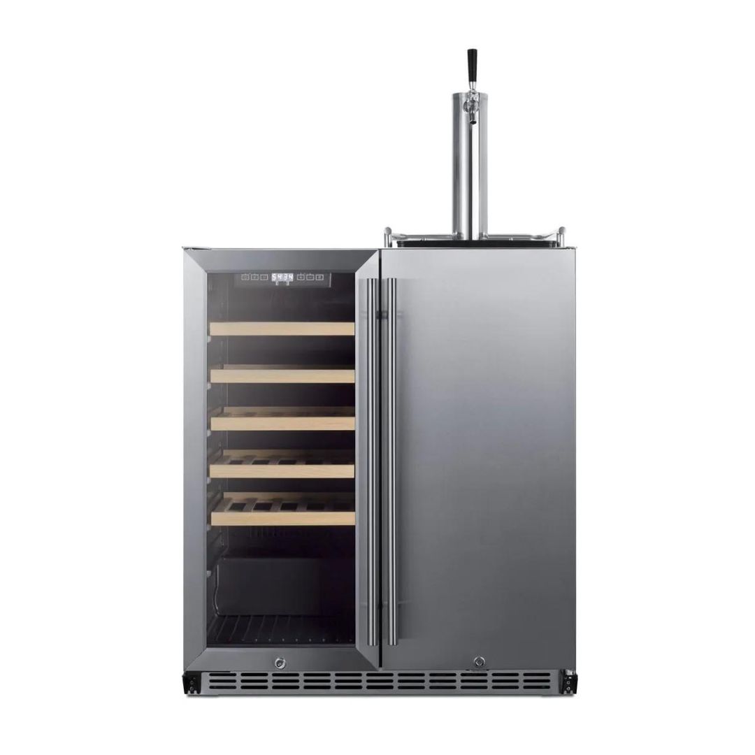 SUMMIT 30 in. Built-In Indoor/Outdoor Combination Wine Cellar/Kegerator (SWBC3041) 