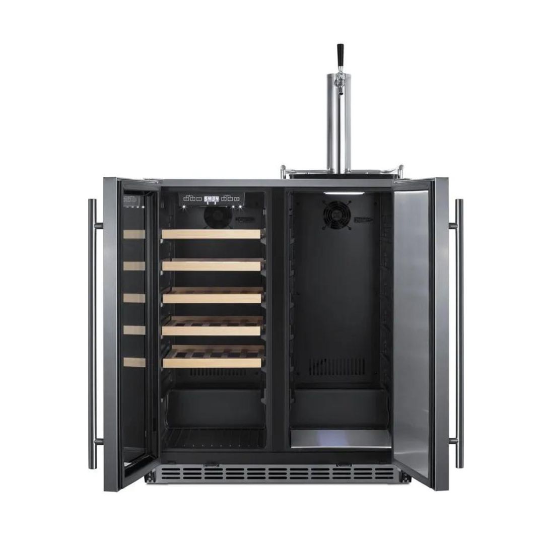 SUMMIT 30 in. Built-In Indoor/Outdoor Combination Wine Cellar/Kegerator (SWBC3041) 