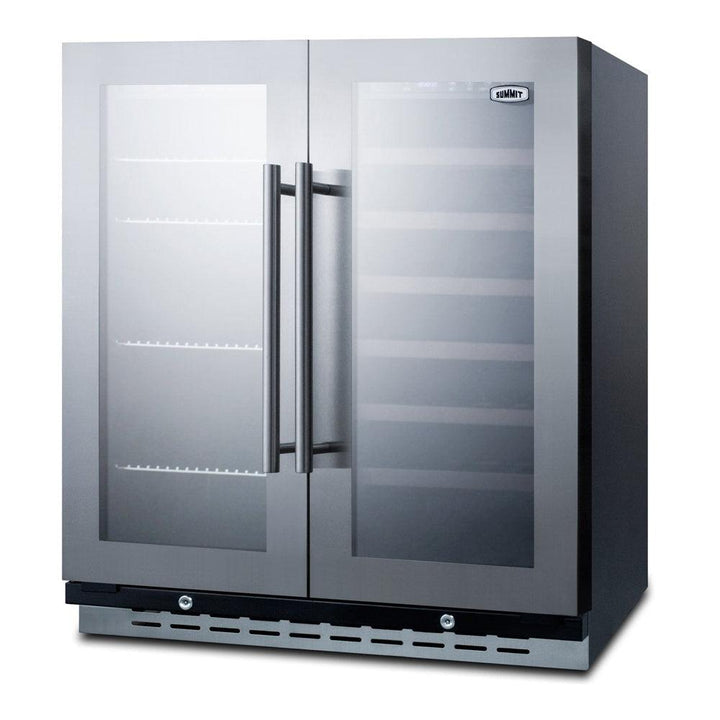 SUMMIT 30 in. Undercounter Built-In Wine/Beverage Center (SWBV3067B)