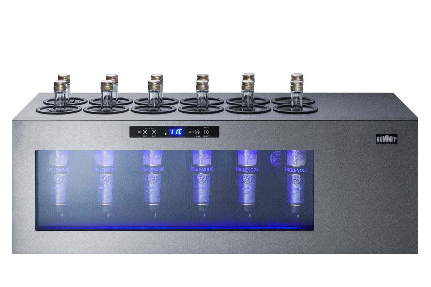 SUMMIT 36 in. 12-Bottle Countertop Wine Cooler (STC12) 