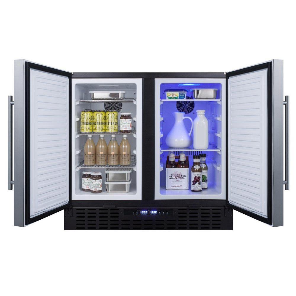 SUMMIT 36 in. Built-In Side-by-Side Refrigerator-Freezer (FFRF36) 