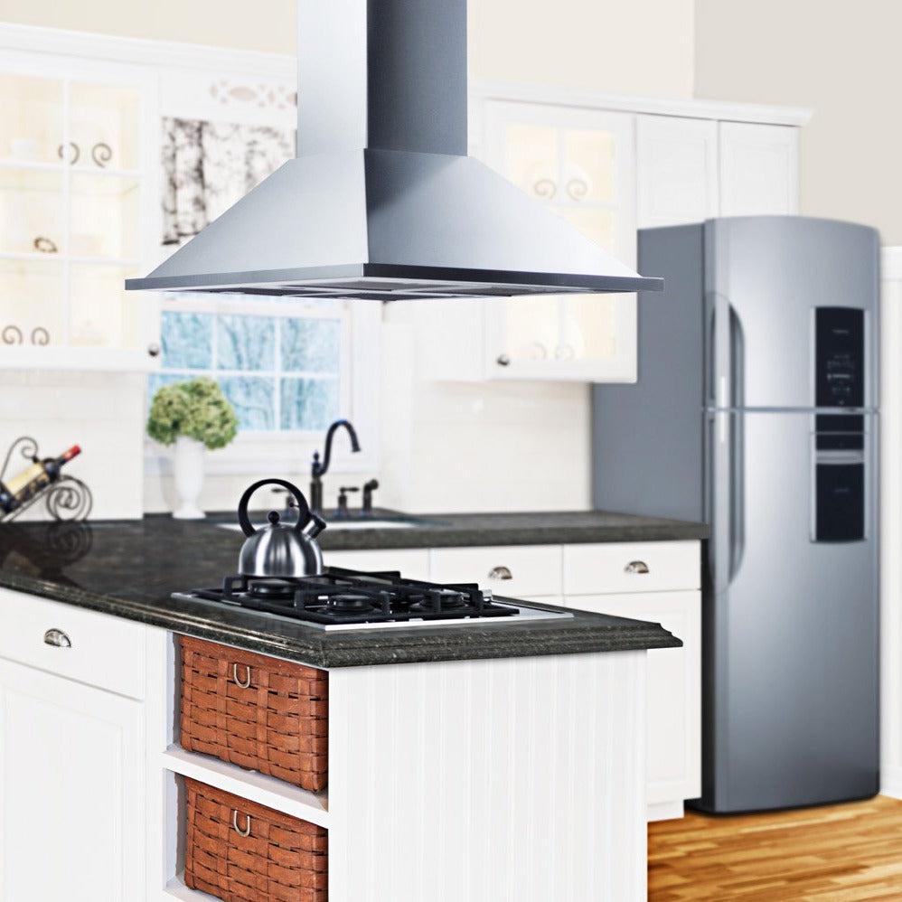 Summit 36" Wide Island Hood - white background