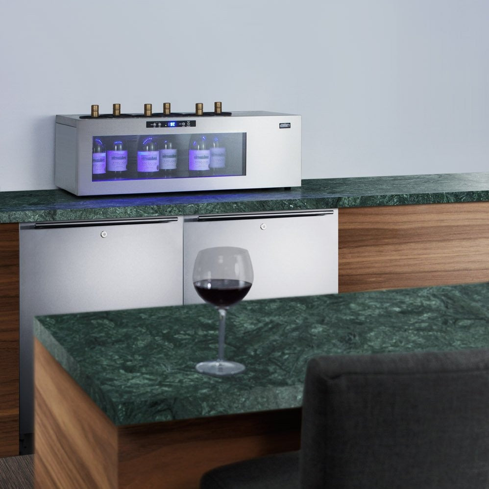 SUMMIT 36 in. Open Bottle Countertop Wine Cooler (STC6) 