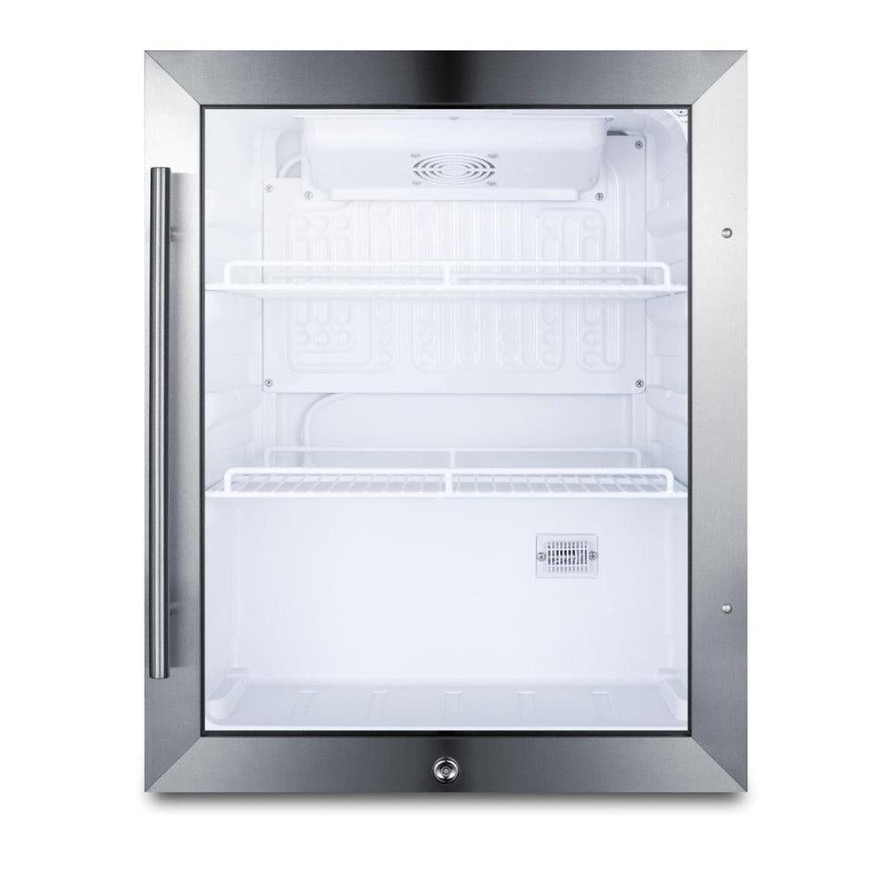 SUMMIT Commercial 19 in. Compact Outdoor Beverage Center (SPR314LOS) front, closed.