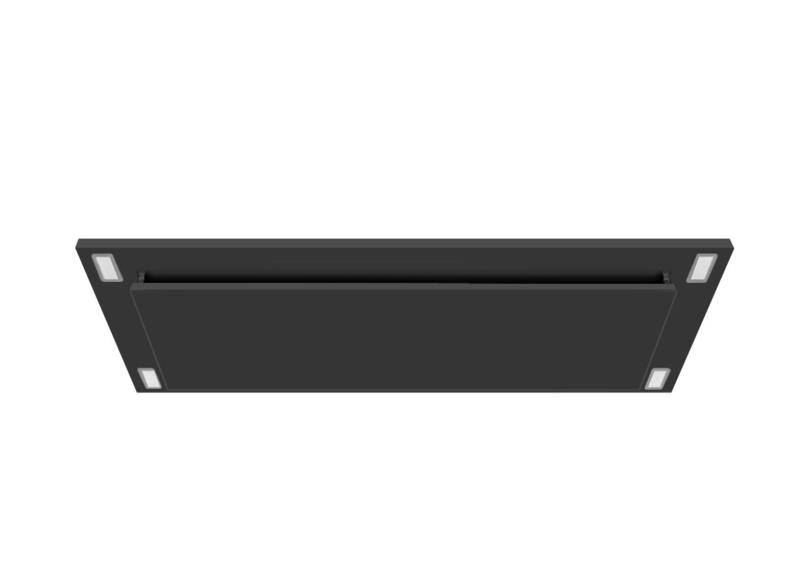 VICTORY Sunset 36 Inch 600 CFM Flush Ceiling Mount Range Hood in Black