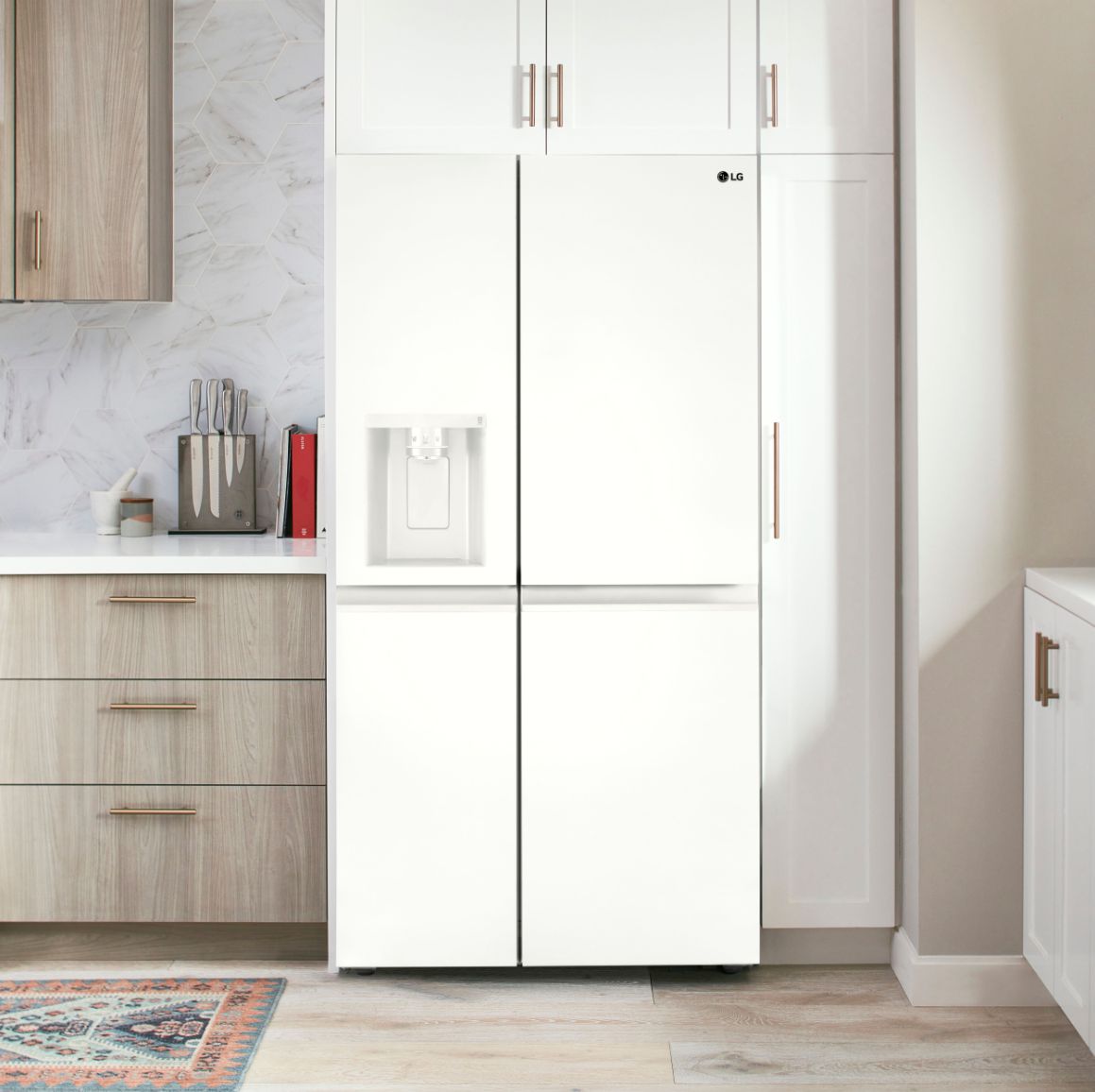 LG 36 Inch Side-by-Side Refrigerator in Smooth White 27 Cu. Ft. (LRSXS2706W)