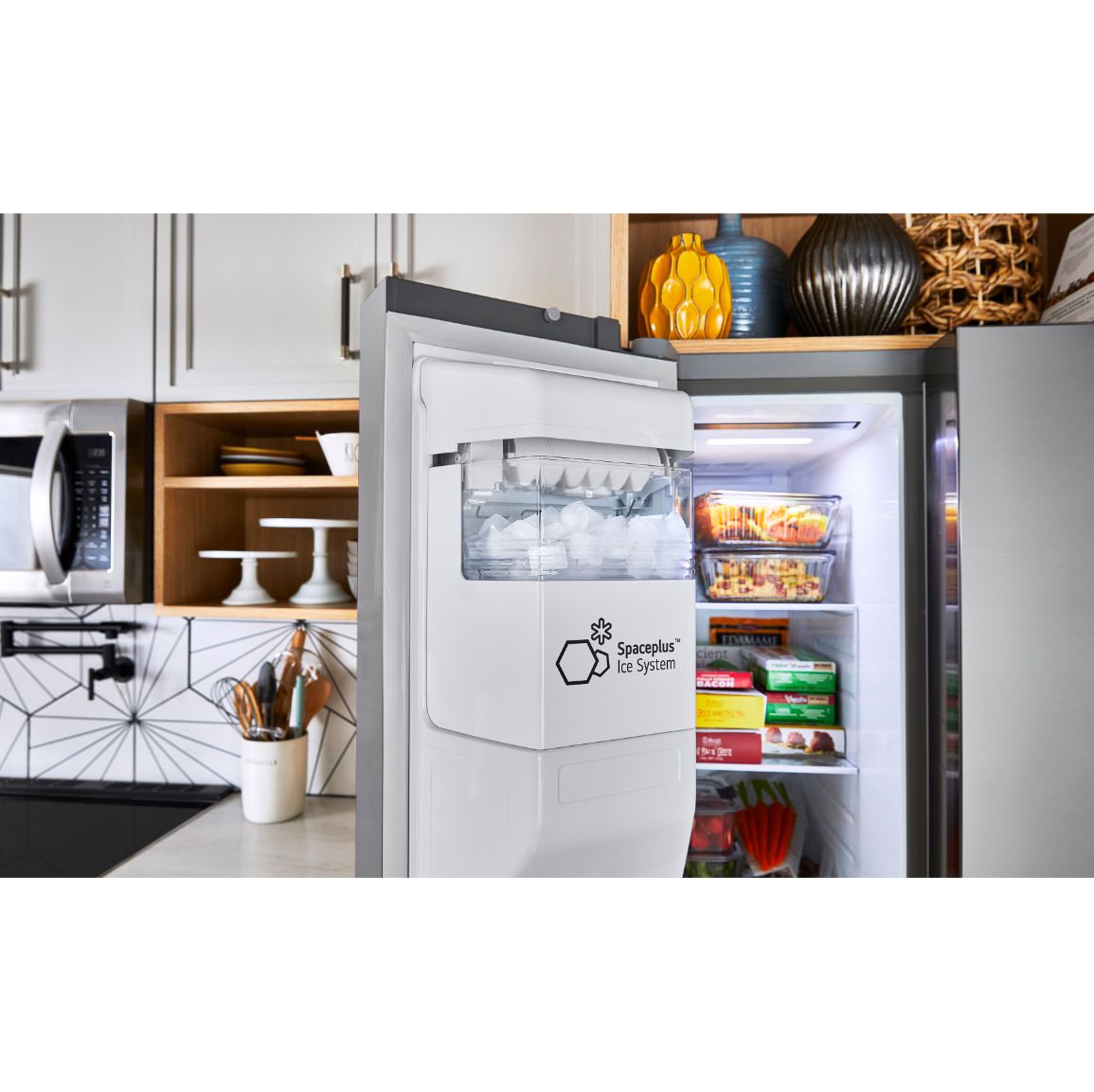 LG 36 Inch Side-by-Side Refrigerator in Stainless Steel Look 27 Cu. Ft. (LRSXS2706V)