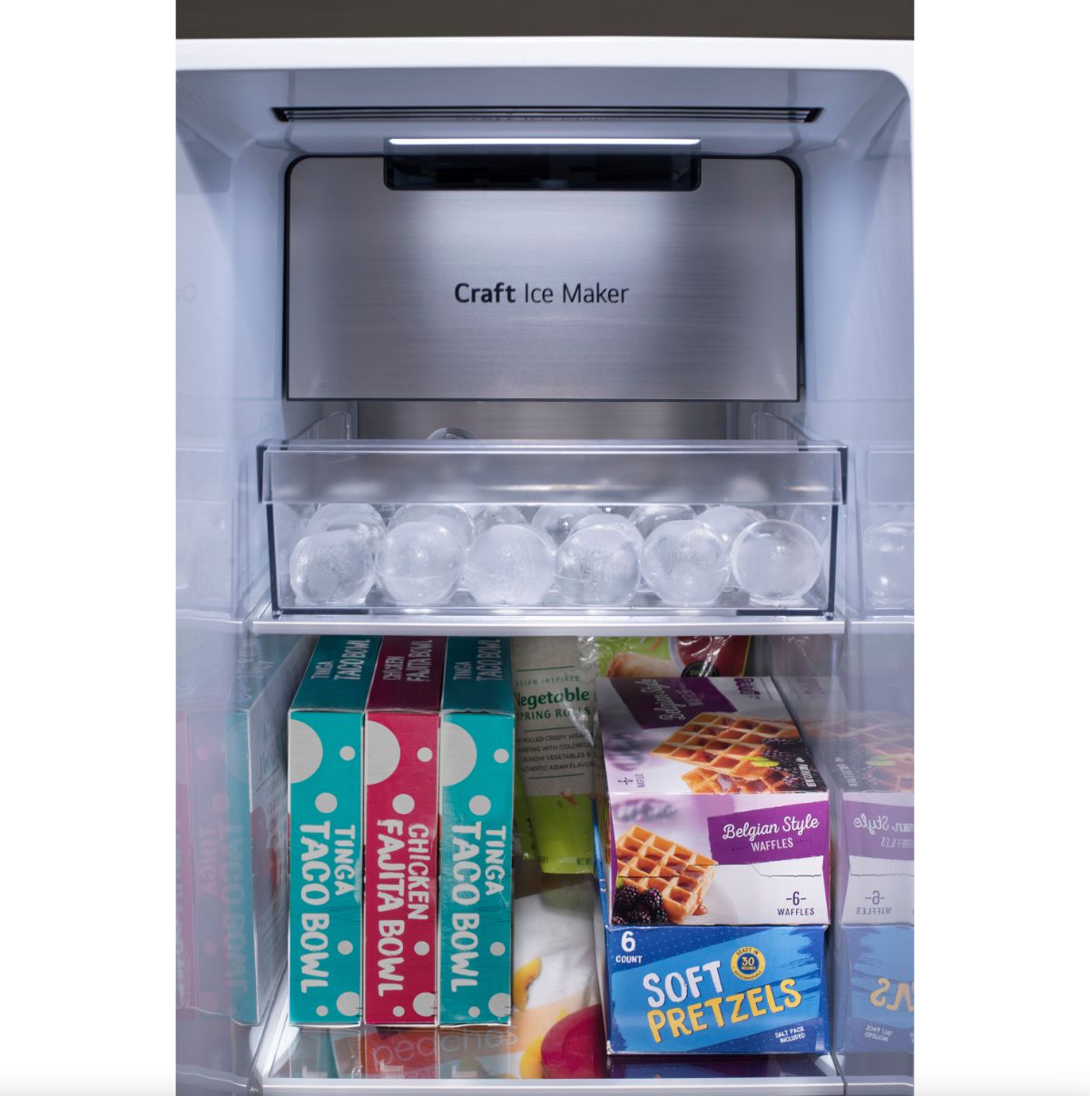 LG 36 Inch 23-Cu. Ft. Side-by-Side Counter-Depth InstaView Refrigerator with Craft Ice in Black Stainless 23 Cu. Ft. (LRSOC2306D)