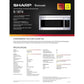 Sharp 1.1 cu. ft. 850W 30 in. Over-the-Range Convection Microwave in Stainless Steel (R1874T) 