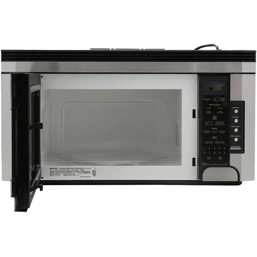Sharp 1.5 cu. ft. 1000W 30 in. Over-the-Range Microwave Oven with Concealed Control Panel in Stainless Steel (R1514T) 