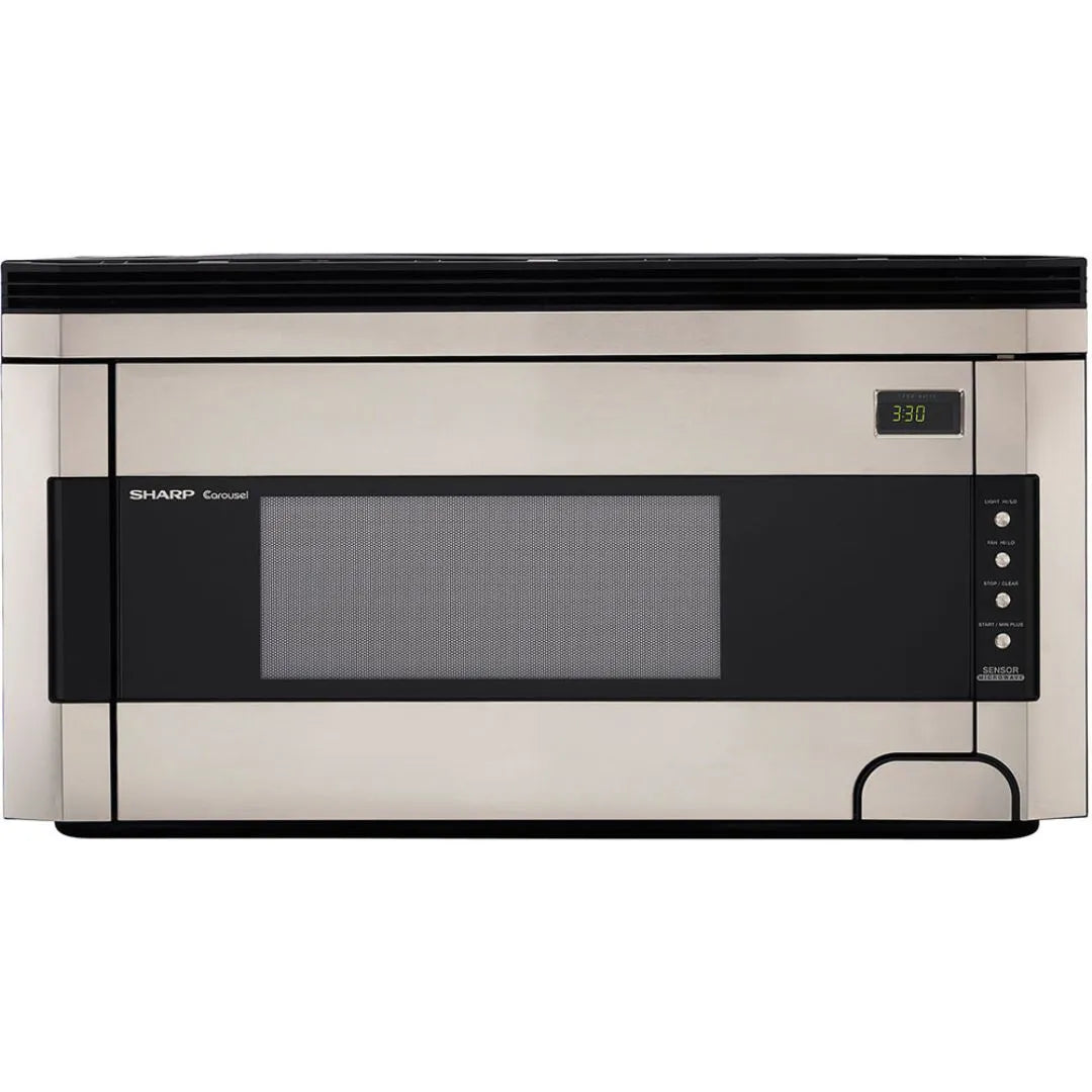 Sharp 1.5 cu. ft. 1000W 30 in. Over-the-Range Microwave Oven with Concealed Control Panel in Stainless Steel (R1514T) 