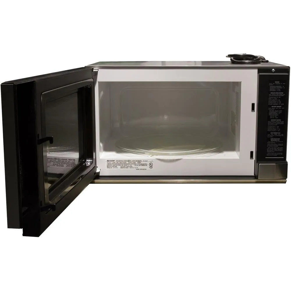Sharp 1.5 cu. ft. 1100W 24 in. Over-the-Counter Microwave in Stainless Steel (R1214T) 