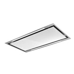 Faber Stratus Isola White Glass Ceiling Mount Island Range Hood With Size Options