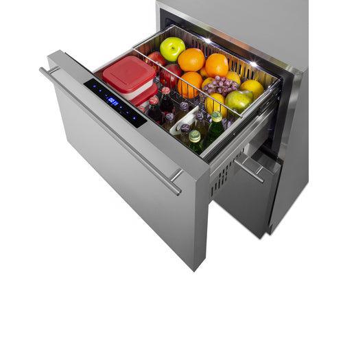 Summit 24 in. 2-Drawer Refrigerator-Freezer (SPRF34D) 