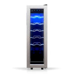 TCL 18 in. 12 Bottle 1.24 Cu. Ft. Compact Freestanding Wine Cooler with Glass Door (TRW12F6AS)