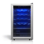 TCL 18 in. 24 Bottle 2.4 Cu. Ft. Compact Freestanding Wine Cooler with Glass Door (TRW24F6AS)
