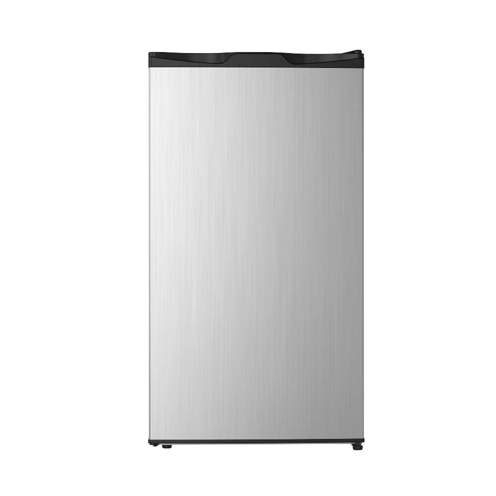 TCL 18 in. 3.1 Cu. Ft. Compact Single Door Mini Fridge in Silver (TRM31S4AV) side.