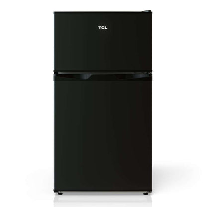 TCL 18 in. 3.1 Cu. Ft. Compact Top Freezer Mini Fridge in Black (TRM31D4AB)