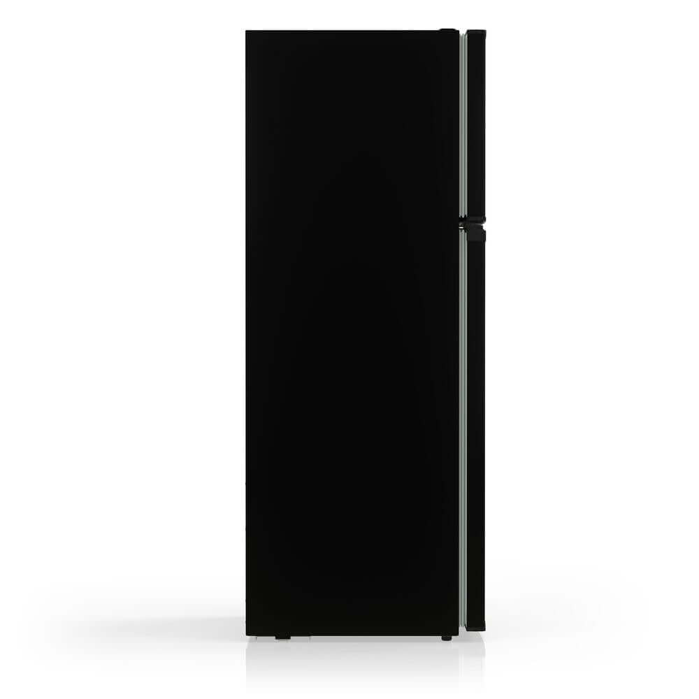 TCL 18 in. 4.7 Cu. Ft. Compact Top Freezer Mini Fridge in Black (TRM47D5AB) side.