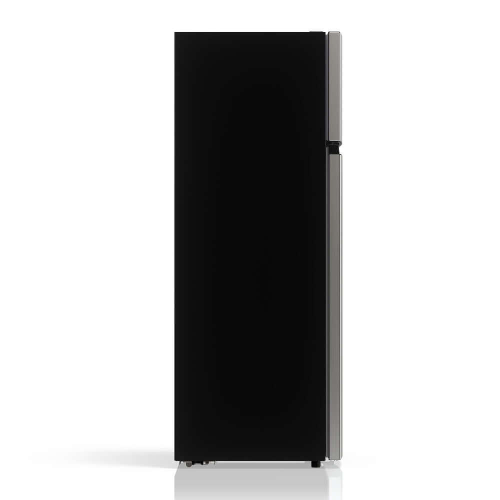 TCL 22 in. 7.3 Cu. Ft. Compact Top Freezer Refrigerator in Silver (TRT07T4AL) side.