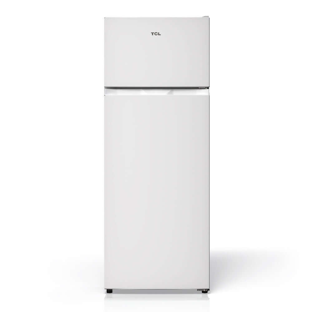 TCL 22 in. 7.3 Cu. Ft. Compact Top Freezer Refrigerator in White (TRT07T4AW) front.