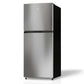 TCL 24 in. 11.6 Cu. Ft. Top Freezer Counter-Depth Refrigerator in Silver (TRT12T4AL) front, side.