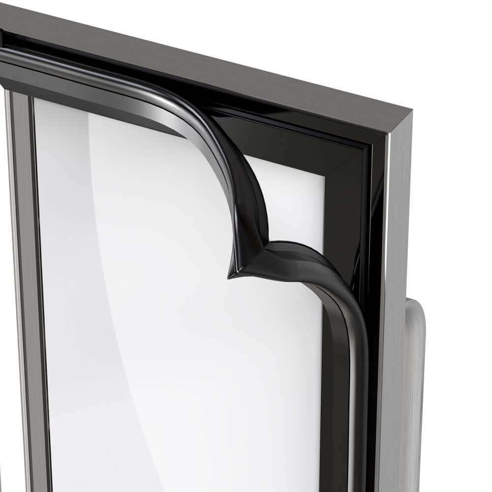 TCL 24 in. 20 Bottle 78 Can Dual Zone Wine Cooler with Glass Doors (TRD20B8AS) insultated door