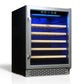 TCL 24 in. 52 Bottle 5.3 Cu. Ft. Compact Freestanding Wine Cooler with Glass Door (TRW52B7AS) reverse side.