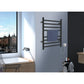 Bathroom with Kingston Brass Templeton Wall Mount Hardwired or Plug-In Towel Warmer Matte Black and blue towel