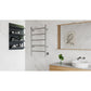 Bathroom interior with Kingston Brass Templeton Freestanding/Wall Mount Hardwired or Plug-In Towel Warmer Brushed Nickel, sink, and decorative elements.