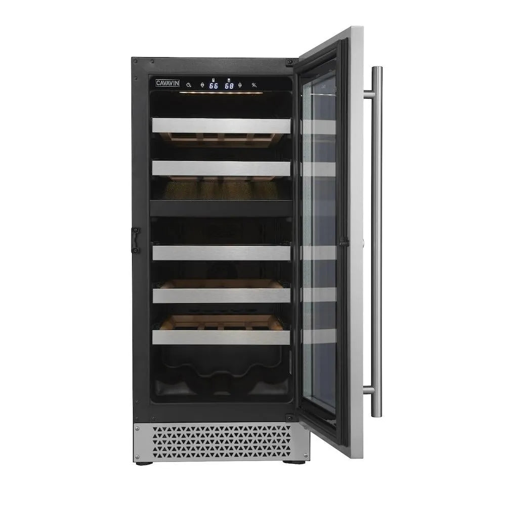 Cavavin Vinoa Collection 15 in. Wine Cooler in Stainless Steel - 24 Bottle (V-024WDZ)
