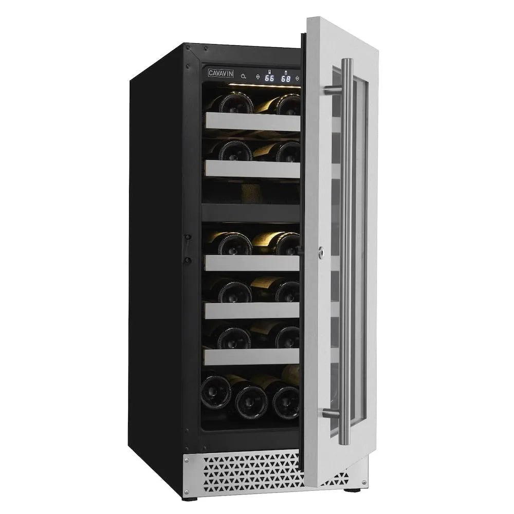 Cavavin Vinoa Collection 15 in. Wine Cooler in Stainless Steel - 24 Bottle (V-024WDZ)