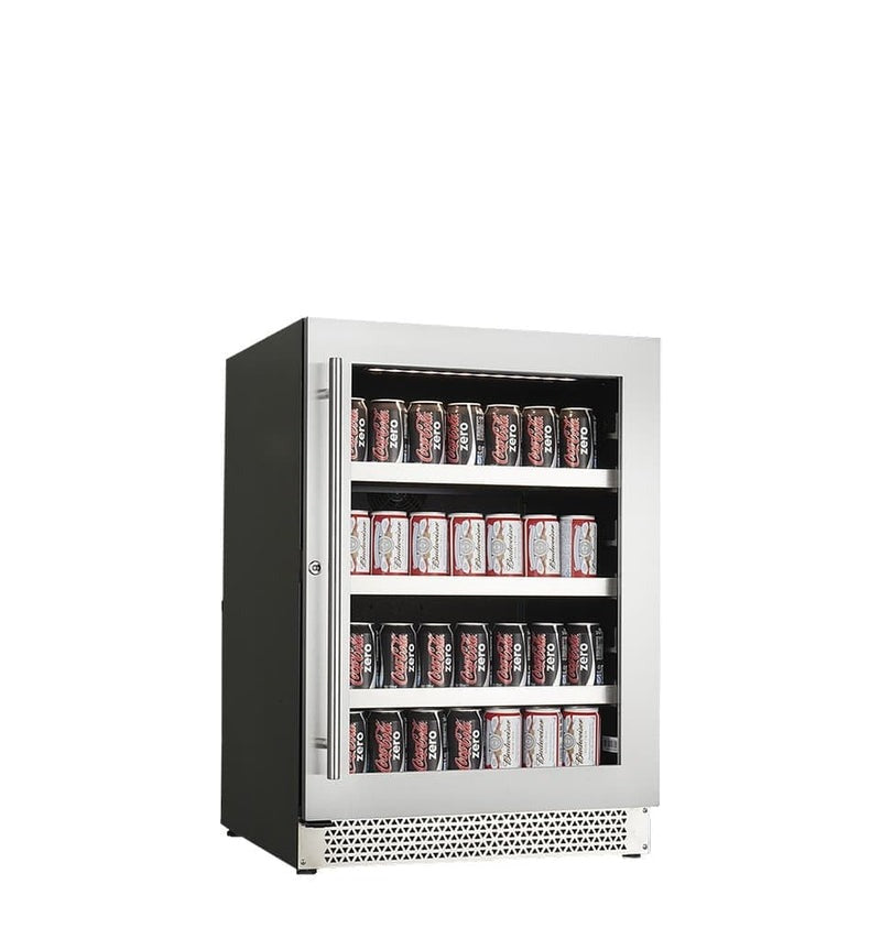 Cavavin Vinoa Collection - 24 in. Beverage Center in Stainless Steel - 126 Can/6 Bottle (V-050BVC)