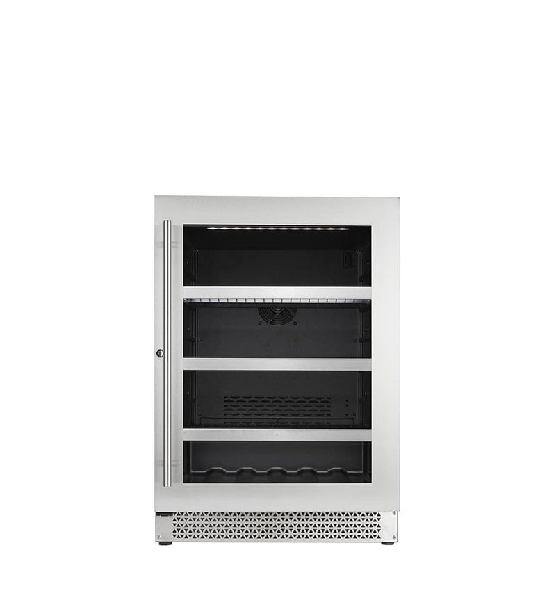 Cavavin Vinoa Collection - 24 in. Beverage Center in Stainless Steel - 126 Can/6 Bottle (V-050BVC)