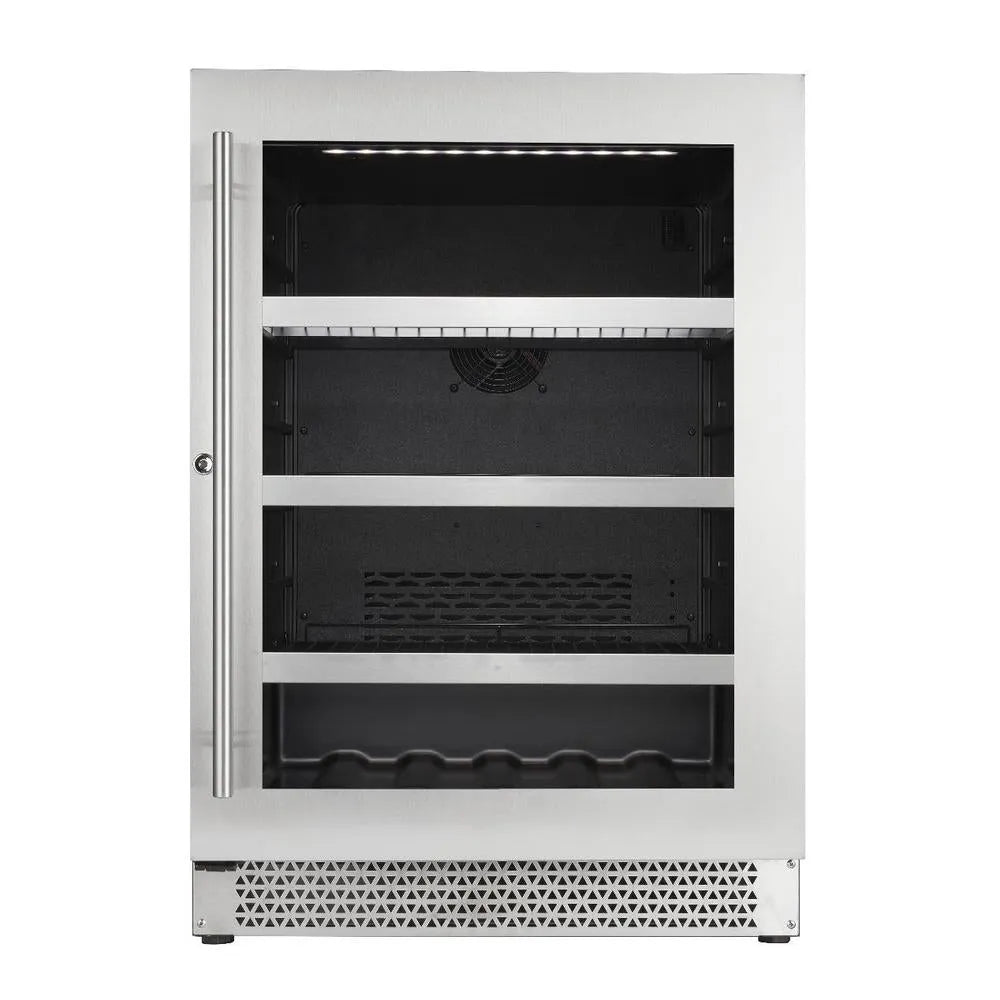 Cavavin Vinoa Collection - 24 in. Beverage Center in Stainless Steel - 126 Can/6 Bottle (V-050BVC)