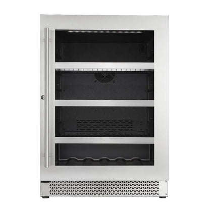 Cavavin Vinoa Collection - 24 in. Beverage Center in Stainless Steel - 126 Can/6 Bottle (V-050BVC)