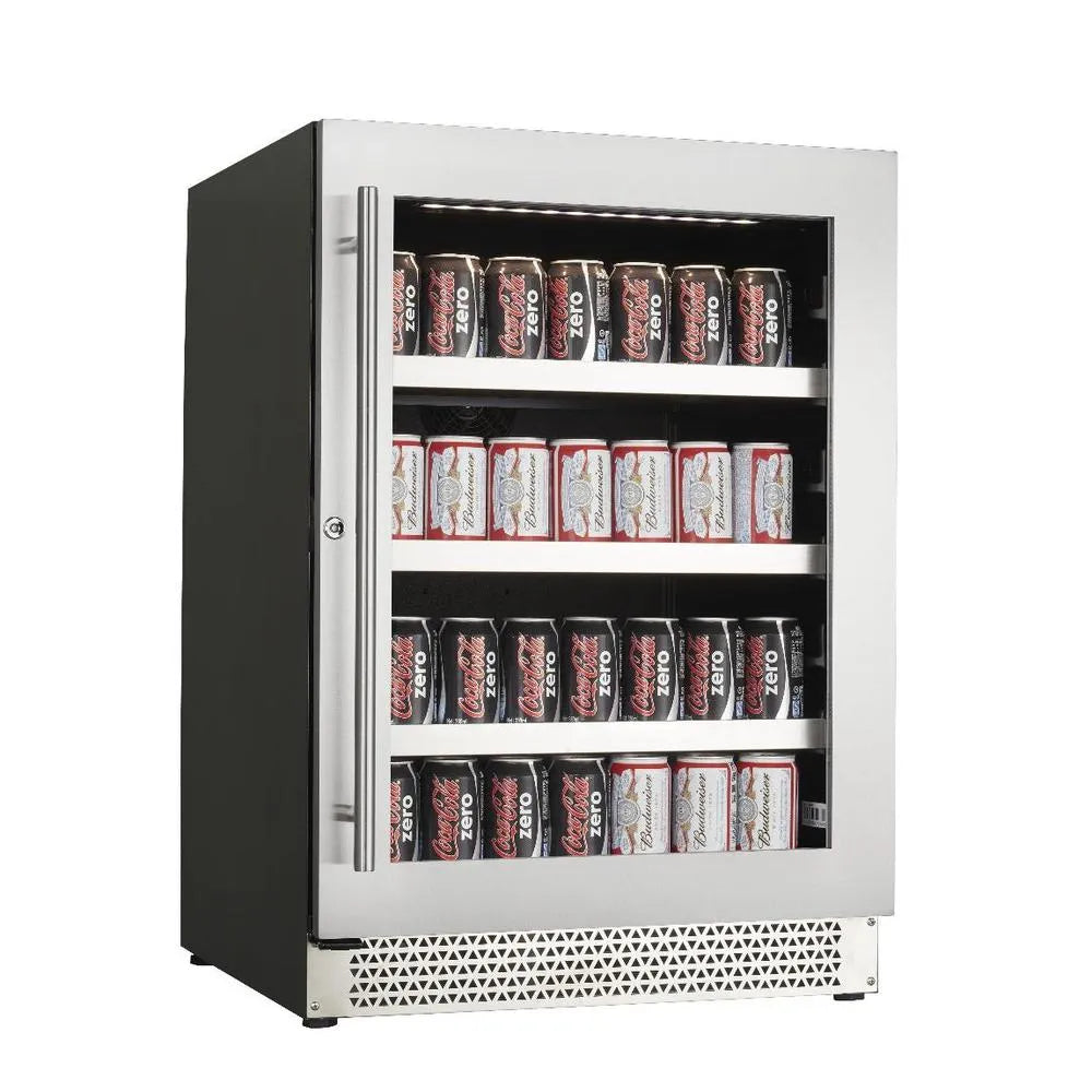 Cavavin Vinoa Collection 24 in. Beverage Center in Stainless Steel - 126 Can/6 Bottle (V-050BVC)