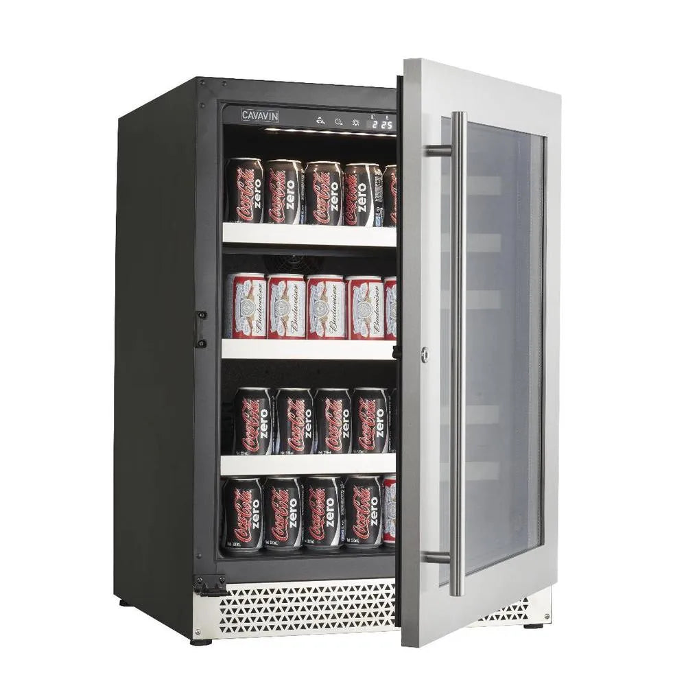 Cavavin Vinoa Collection 24 in. Beverage Center in Stainless Steel - 126 Can/6 Bottle (V-050BVC)