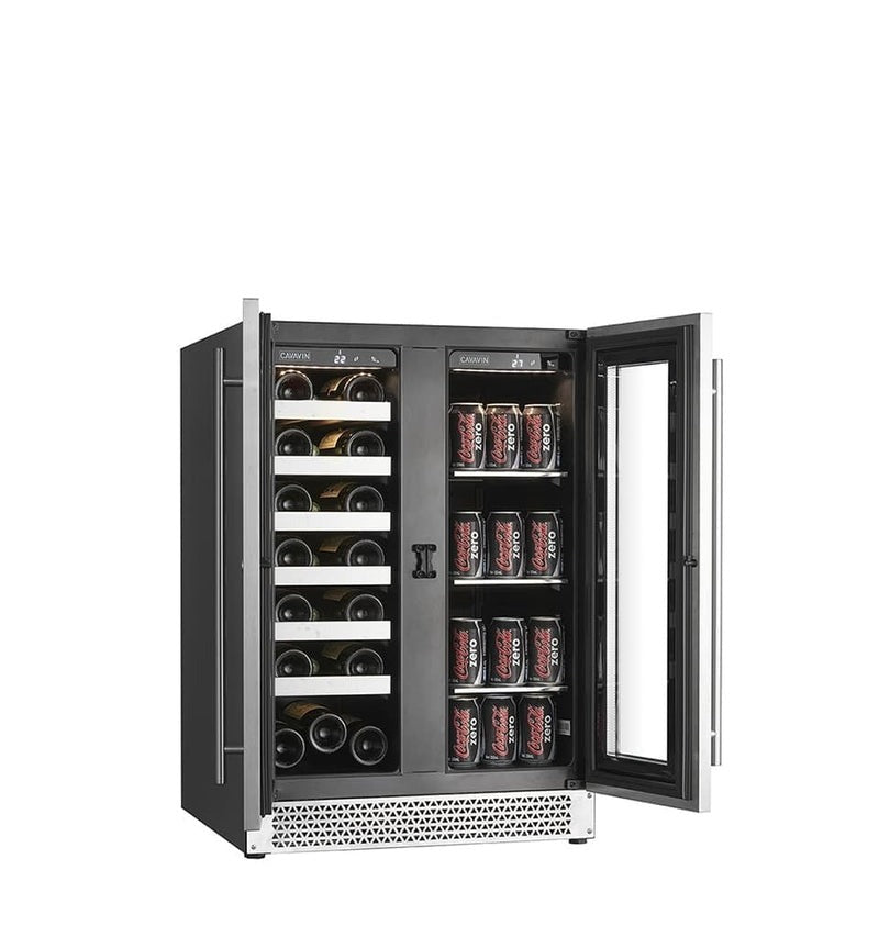 Cavavin Vinoa Collection - 24 in. Beverage Center in Stainless Steel - 66 Can/21 Bottle (V-87WBVC)