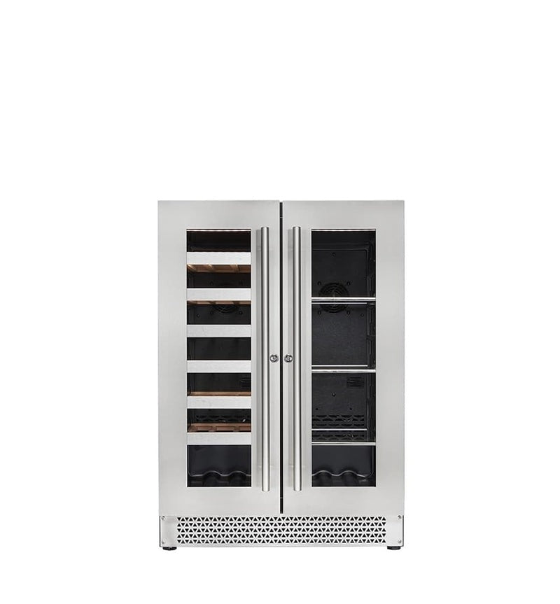 Cavavin Vinoa Collection - 24 in. Beverage Center in Stainless Steel - 66 Can/21 Bottle (V-87WBVC)