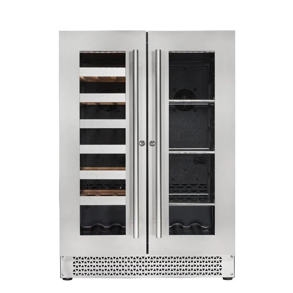 Cavavin Vinoa Collection - 24 in. Beverage Center in Stainless Steel - 66 Can/21 Bottle (V-87WBVC)