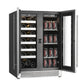 Cavavin Vinoa 24 in. Dual Zone Beverage Center in Stainless Steel 66 Can/21 Bottle (V-87WBVC)