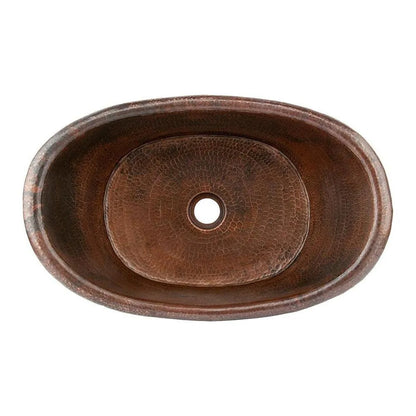 Premier Copper 20 in. Bathtub Vessel Hammered Copper Sink